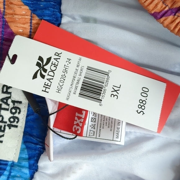 Rugrats reptar shorts back zipped pocket size 3XL big and tall - Picture 4 of 6